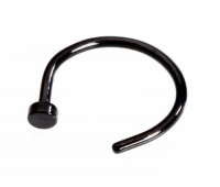 Titanium Anodized Over 316L Surgical Steel Nose Hoop Ring 18G x 5/16, Black-Sold Individually