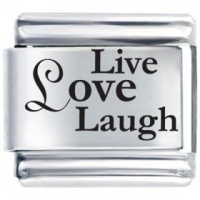 Live Love Laugh Laser Etched Italian Charm