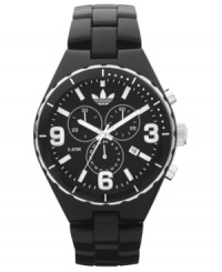 Silver and black attack from adidas. This Cambridge collection watch makes the classic chronograph a modern marvel.