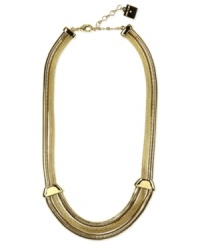 Golden glamour. This necklace from Anne Klein is crafted from gold-tone mixed metal for a radiant effect.  Approximate length: 16 inches + 2-inch extender.