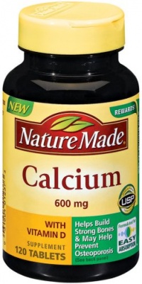 Nature Made Calcium 600mg with Vitamin D, 120 Tablets (Pack of 3)