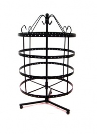 96 Pairs Black Color Rotating Earring Holder / Earring Tree / Earring Oraganizer / Earring Stand / Earring Display