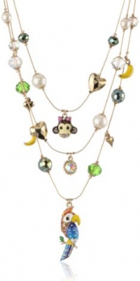 Betsey Johnson A Day at the Zoo Parrot Illusion Necklace, 19