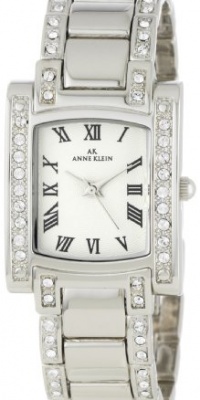 Anne Klein Women's 10-7127SVSV Swarovski Crystal Accented Silver-Tone Watch