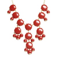 Bubble Necklace,Statement Necklace, Bubble Jewelry(Fn0508-Red)