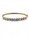 Effy Jewlery 14K Yellow Gold Tanzanite and Diamond Bangle, 3.14 TCW