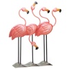 Gifts & Decor Tropical Flamingo Flock Iron Garden Decor Figure