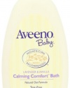 Aveeno Baby Calming Comfort Baby Bath, Lavender and Vanilla, 8 Ounce (Pack of 2)