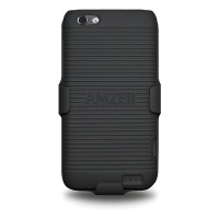 Amzer AMZ93807 Shellster Case Cover Holster for HTC One V - Retail Packaging - Black