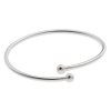 Sterling Silver Flexible Bangle Cuff Bracelet For Pandora or Biagi Beads Screw End