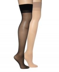 Instant romance: Lengthen your legs with these silky and extra-sheer stockings from Berkshire.