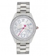 Betsey Johnson Silver Bling Bling Time Boyfriend Watch