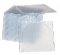 Memorex 32021951 5mm Slim CD/DVD Jewel Cases - 50 Pack - Clear