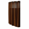 Hookless Fabric Shower Curtain with Built in Liner  -Brown