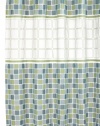 Hookless PEVA Shower Curtain - Mosiac Jade