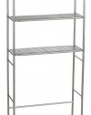 Cross Style  Metal Spacesaver, 3 Shelf, Satin Nickel