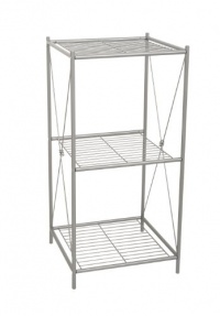 Cross Style Floor Stand, Satin Nickel