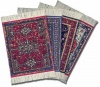 Lextra® (Oriental Assortment), CoasterRug®, assorted colors, 5.5 x 3.5, set of four