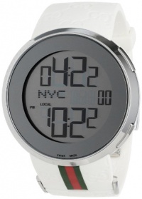 Gucci Men's YA114214 I-Gucci Digital White Green Red Strap Watch