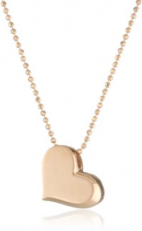 Alex Woo Little Princess Rose Gold Heart Pendant Necklace