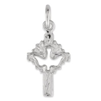 Sterling Silver Dove Cross Charm