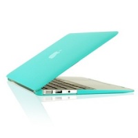 TopCase Rubberized Hard Case Cover for Macbook Air 11 (A1370 and A1465) with TopCase Mouse Pad (Hot Blue)