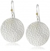 GURHAN Lush Silver with High Karat Gold Accents Hammered Earrings