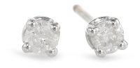 Boxed Sterling Silver Diamond Stud Earrings (1/10 cttw, J-K Color, I2-I3 Clarity)