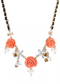 Betsey Johnson Three Flower Necklace