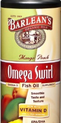 Barlean's Mango Peach Fish Oil Omega Swirl, 16-Ounce