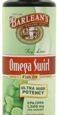 Barlean's Organic Oils Key Lime Ultra High Potency Fish Omega Swirl, 16 Ounce