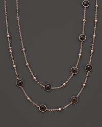 From the Rosé collection, faceted smoky quartz and ball necklace. Designed by Ippolita.