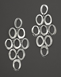 A shimmering fall of sterling silver ovals makes a stunning style statement. By Ippolita.