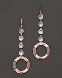 These modern earrings from Ippolita are luxe in polished rosegold, shaped to exude a freeform look.