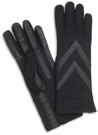 Isotoner Women's 3 Button With Leather Palm Strips Gloves