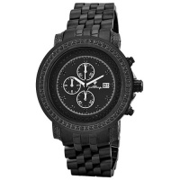 JBW-Just Bling Men's JB-6114-88-A Melbourne Chronograph 1.95 Carat Black Diamond Watch