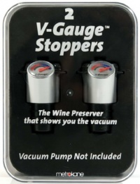 Metrokane V-Gauge Stoppers-Set of 2