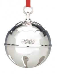 Reed & Barton 2008 Silverplated Holly Bell Ornament