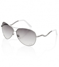 G by GUESS Aviator Sunglasses, SILVER