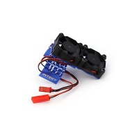 Integy Motor Heatsink/Twin Fan, Blue: Slash 4X4