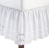 Fresh Ideas Eyelet Ruffled 14-Inch Drop Queen Bedskirt, White