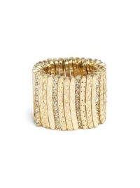 GUESS Gold-Tone Stretch Bar Ring