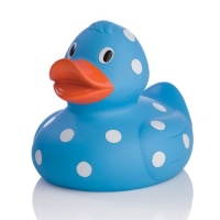 Elegant Baby Oversized 8 Polka Dot Rubber Duckie - Bright Blue