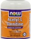 NOW Foods Acetyl L-Carnitine 500mg, 200 Vcaps