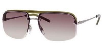 Yves Saint Laurent Men's 2306 Green / Ruthenium Frame/Brown Gradient Lens Metal/Plastic Sunglasses