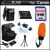 8GB Accessory Kit For Canon PowerShot D10 D20 Waterproof Digital Camera Includes 8GB High Speed SD Memory Card + Extended (1200Mah) Replacement NB-6L Battery + Ac/ D/c Travel Charger + Floating Strap + Deluxe Case + USB 2.0 SD Reader + Much More