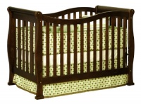 Athena Nadia 3 in 1 Crib with Toddler Rail, Espresso