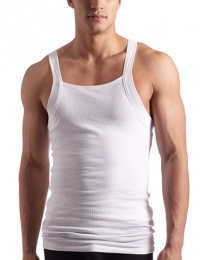 2(x)ist Mens Form Square Cut Tank Top, White, Medium