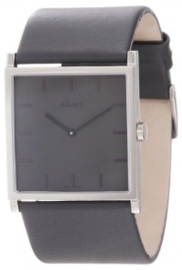 a.b. art Unisex EL106 Series EL Stainless Steel Swiss Quartz Grey Dial and Leather Strap Watch