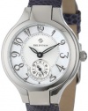 Philip Stein Women's 44-FMOP-ZLPR Round Mother-Of-Pearl Purple Lizard Strap Watch